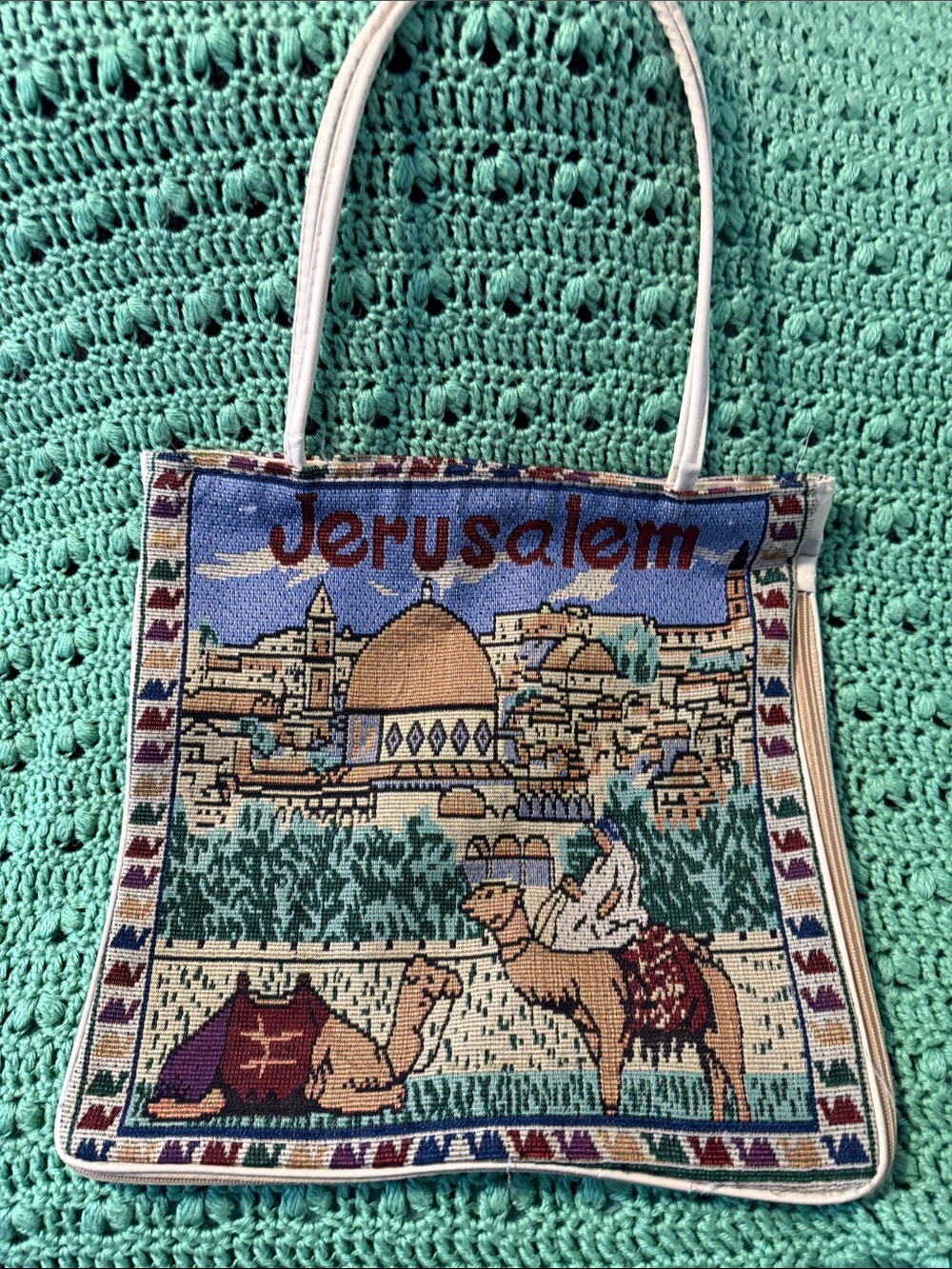 Jerusalem Tapestry Tote Bag in Multicolor